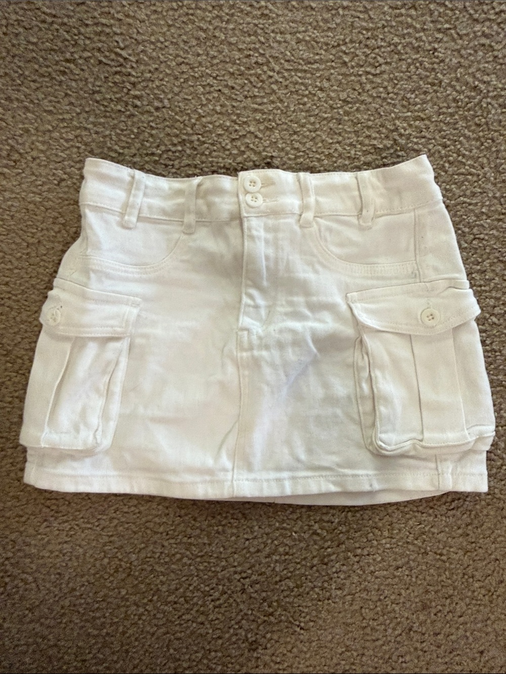 White Cargo Pocket Women's Shorts